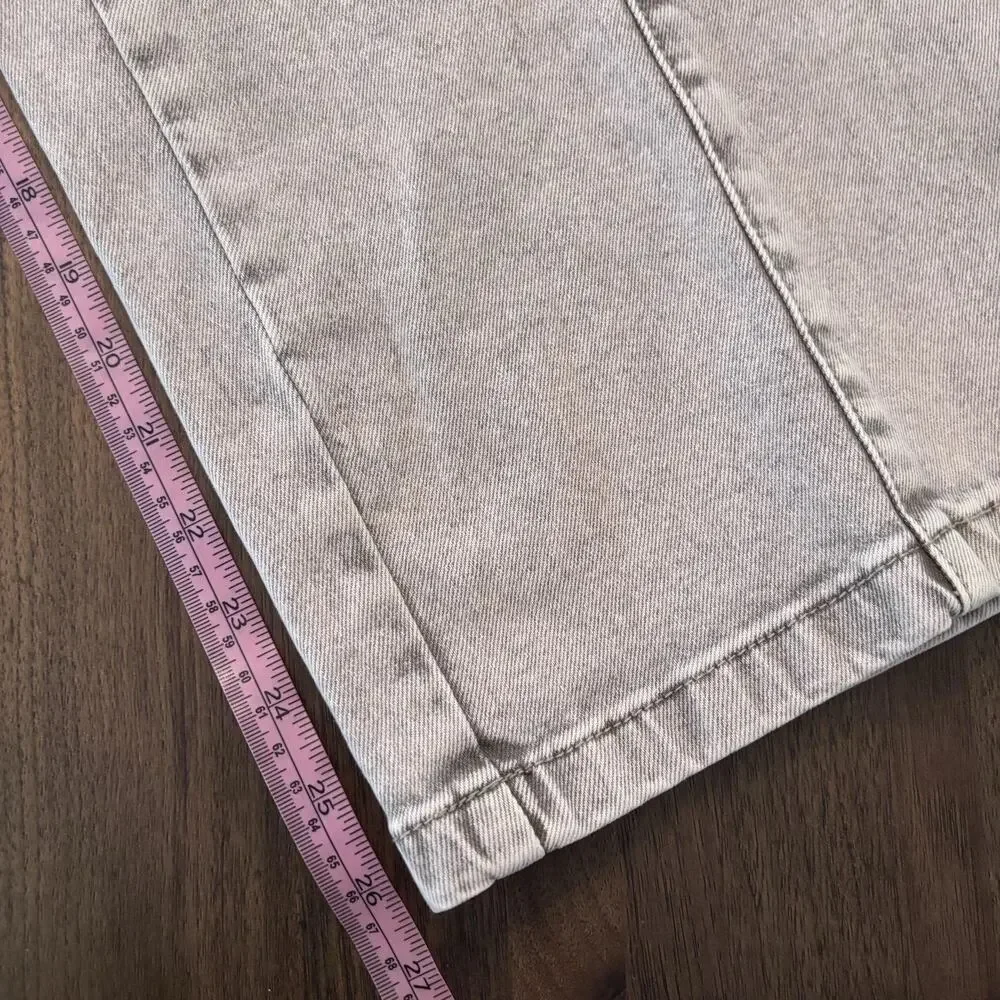 Driftwood Jeans Royce Cargo Wide Leg Straight Leg Acid Wash Womens Plus W24 L27